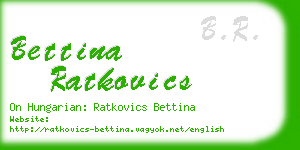 bettina ratkovics business card